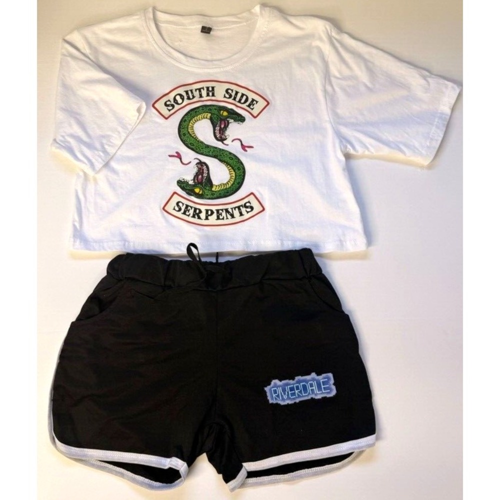 CW Show‎ Riverdale Southside Serpents Crop Top and Shorts Set - Size S NWT